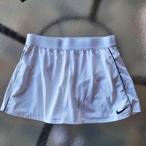 White Athletic Skirt with Black Accents